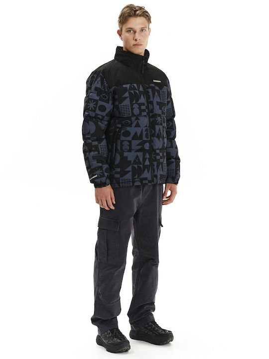Winter Jacket Puffer Waterproof Stone Grey/black