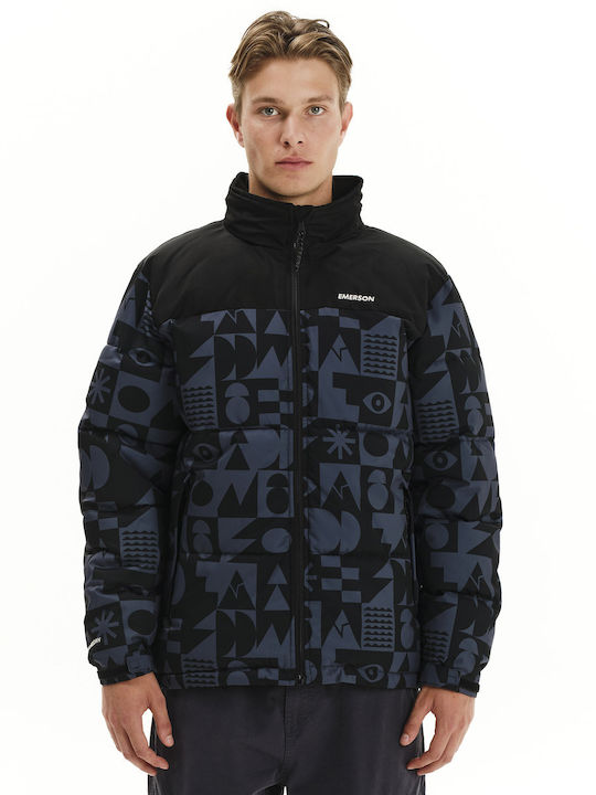 Winter Jacket Puffer Waterproof Stone Grey/black
