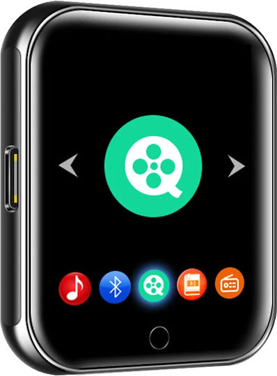 Ruizu M4 MP3 Player (16GB) με TFT Οθόνη Αφής 1.8" Μαύρο