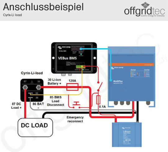 Victron Energy Cyrix-li-load Διακλαδωτές Καλωδίων CYR010120450 1τμχ