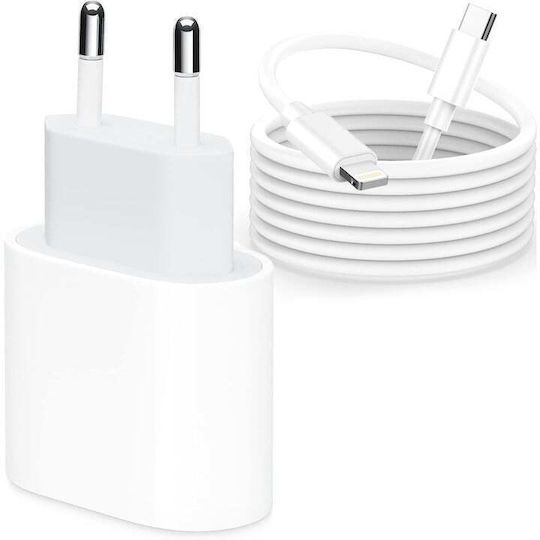 Încărcător Fără Cablu Cu Port USB-C 20W Livrarea Energiei Alb