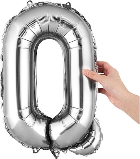 Γράμμα Q Foil Jumbo Ασημί 80εκ.