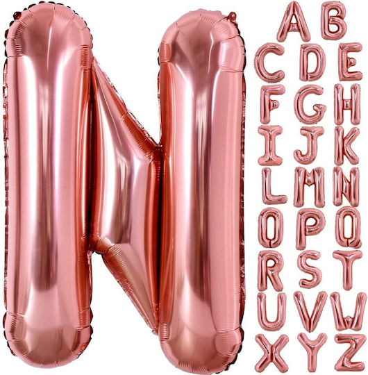 Balon Folie Jumbo Literă Ν Rose Gold 80buc