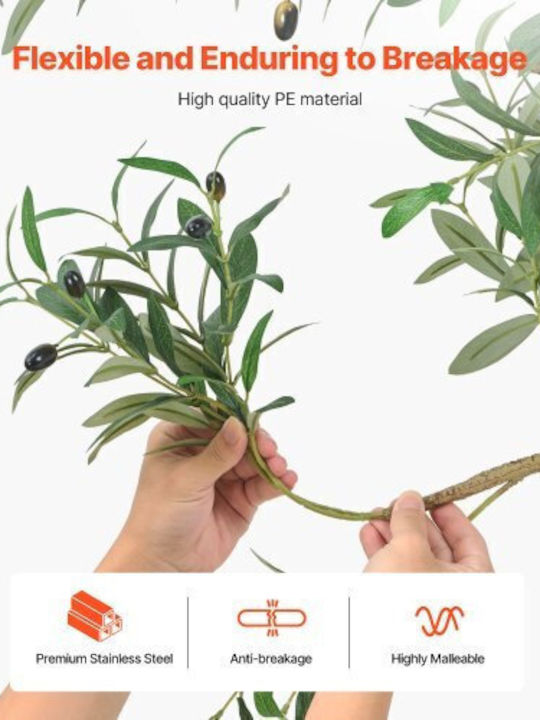 Artificial Plant in Pot Olive Green 210cm Vevor