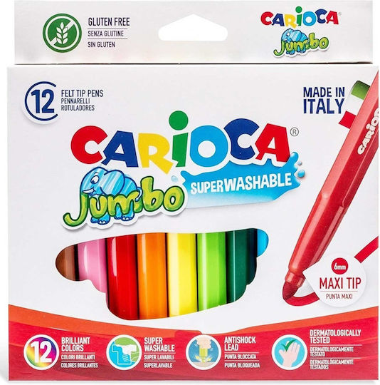 Carioca Jumbo Markere de Desen 6mm Set 12buc
