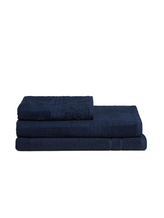Homelover 3-tlg. Set Badetücher Deep Sea Blue Gewicht 500gr/m²
