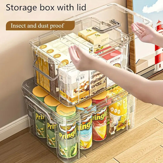 Plastic Storage Box with Wheels and Lid 23lt