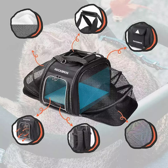 Rockbros Tasche für Hunde / Katzen bis 10kg Schwarz