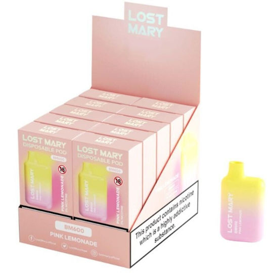Lost Mary Ηλεκτρονικό Τσιγάρο μιας Χρήσης Cherry Peach Lemonade 2ml 20mg Πορτοκαλί