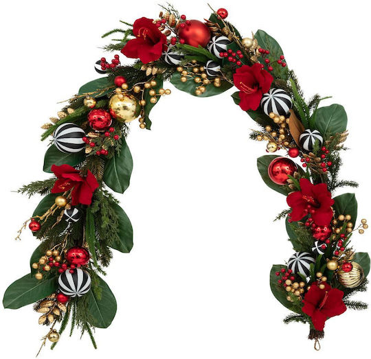 Iliadis Weihnachtliche Girlande Metallisch Rot 183x23cm 1Stück