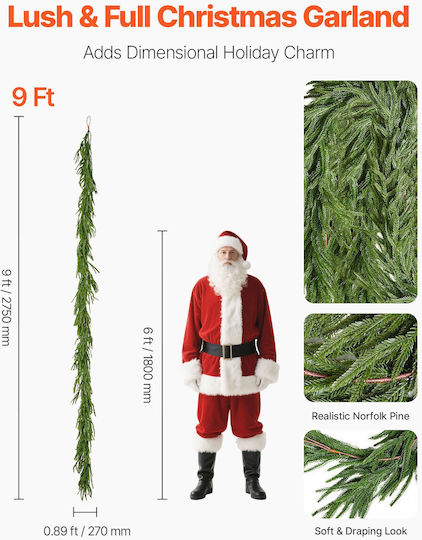 Vevor Christmas Garland Green 1pc