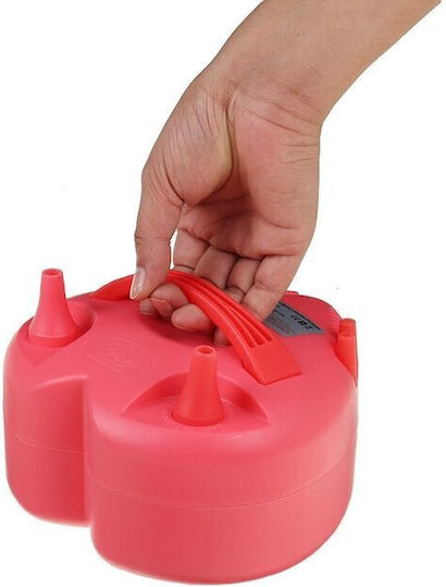 Pompă Electrică de Umflare Baloane 600 W Duze Duble de Umflare în Formă de Inimă Plastic Roșu