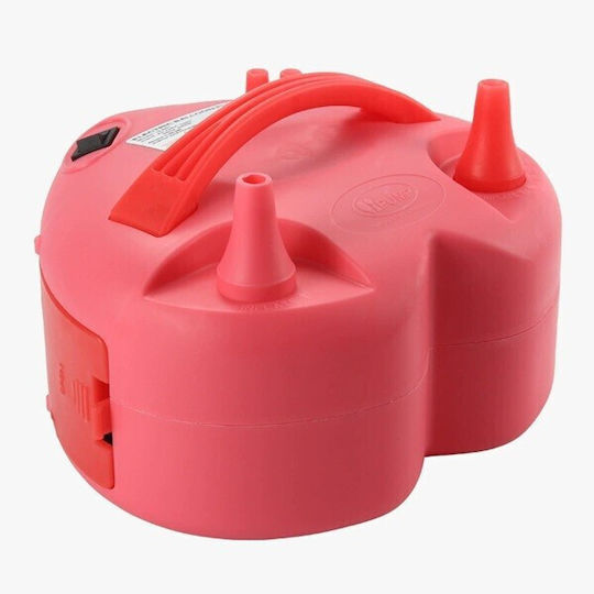Pompă Electrică de Umflare Baloane 600 W Duze Duble de Umflare în Formă de Inimă Plastic Roșu
