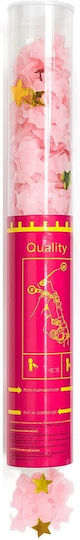 Confetti Cannon Flippy 40 cm Star-Shaped Foil Paper Design Pet Packaging Pink