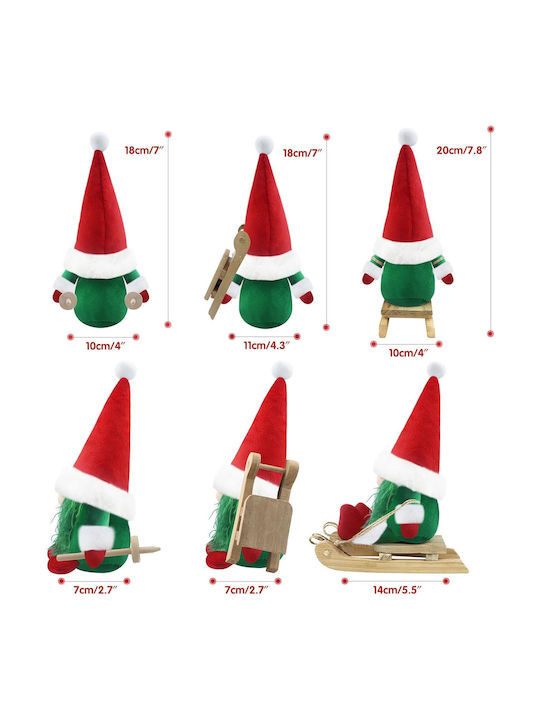 Weihnachtsfiguren Weihnachtsdekoration Elf 3 Stücke 17x10x7cm