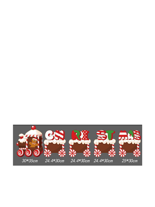 Weihnachtsdekoration Flippy Garten Zug Typ 5 Figuren + Erdspieße Kunststoff Wasserdicht Weihnachtszug Modell Mehrfarbig