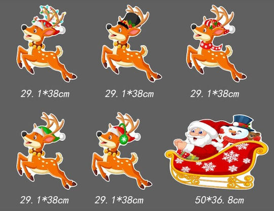 Decoratiune De Crăciun Tren De Grădină Flippy Tip 6 Figurine + Țepi Pentru Fixare În Pământ Model Ren Moș Crăciun Din Plastic Multicolor Rezistent La Apă