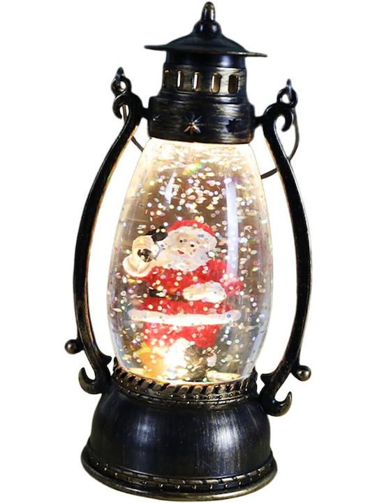 Christmas Plastic Black Battery Lantern 14x7cm