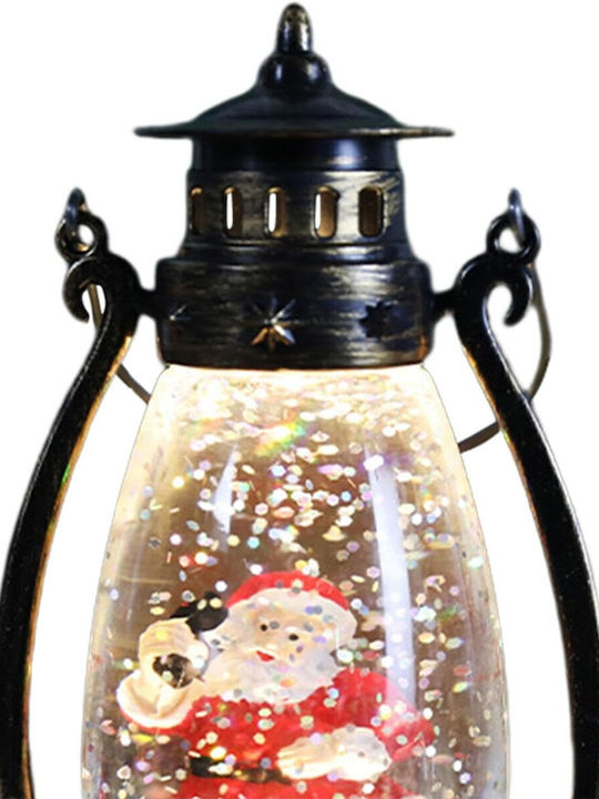Christmas Plastic Black Battery Lantern 14x7cm