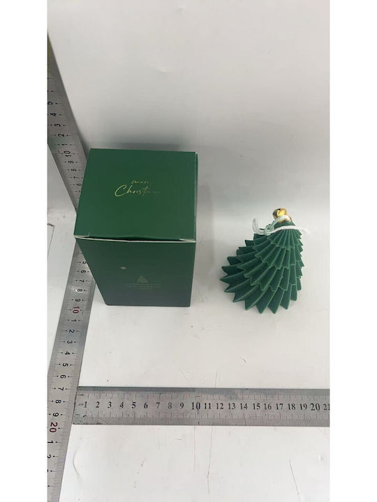 Crăciun Lumânare Verde 11x8cm.