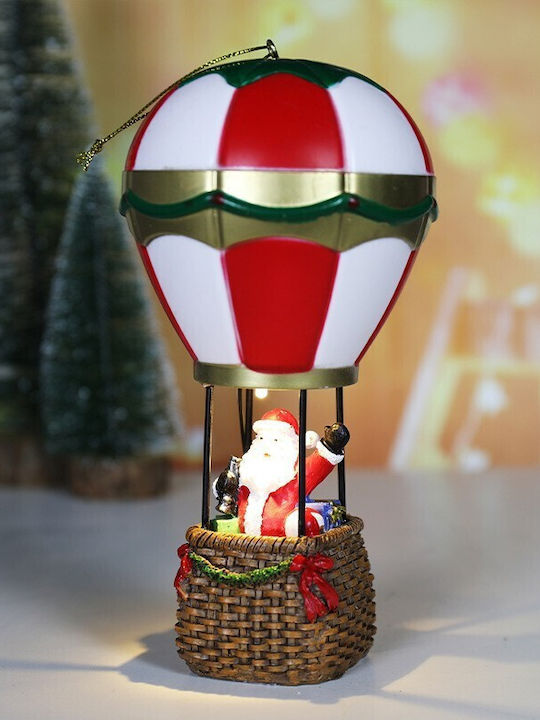 Luminat Decorativ Moș Crăciun Roșuς din Plastic 5x17x5cm.
