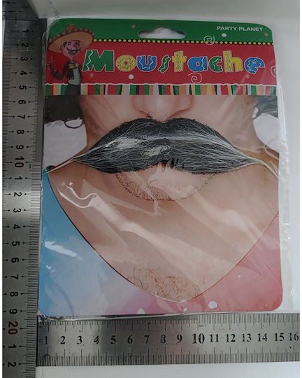 Mustăți / Bărbi pentru Carnaval în culoarea Negru pentru Halloween 1buc