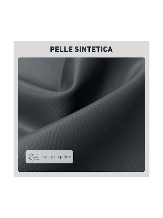 Cu două locuri Canapea Piele ecologică Negru 115x73x83cm.