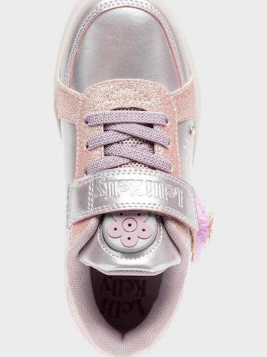Mille Stelle Kids Sneakers with Scratch & Lights Silver