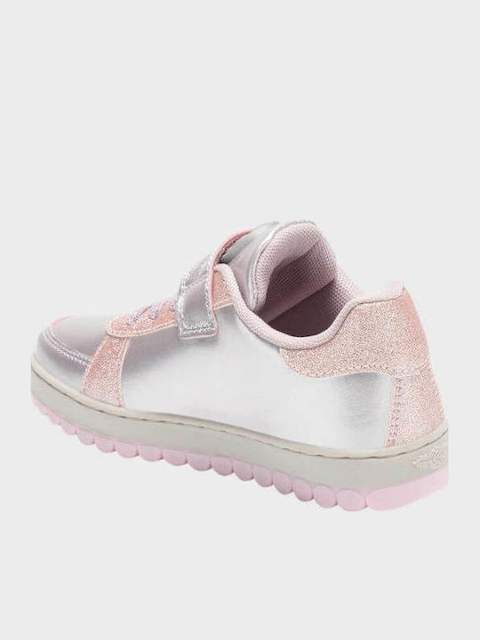 Mille Stelle Kids Sneakers with Scratch & Lights Silver