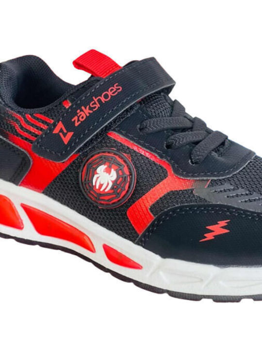 Παιδικά Sneakers με Σκρατς & Φωτάκια Μαύρα