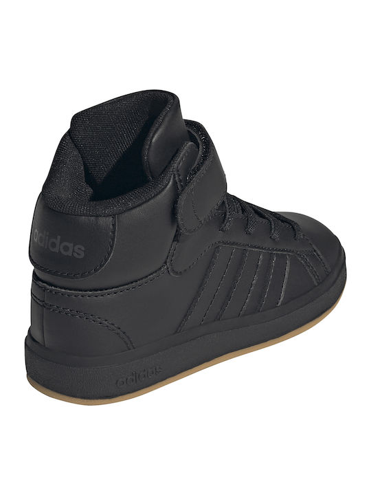 Grand Court Kids Sneakers High with Scratch Black