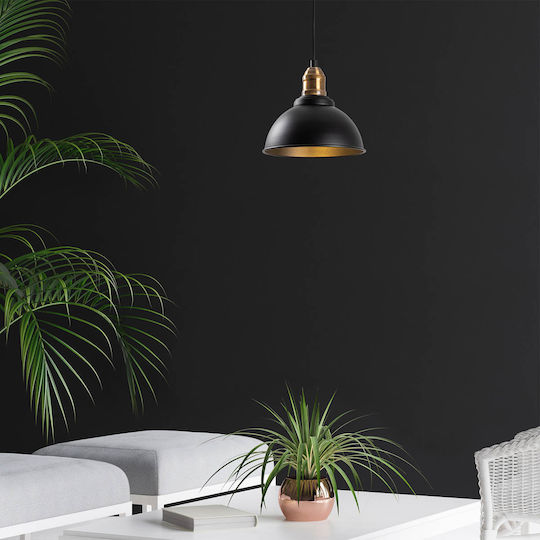 Opviq Varzan Hängelampe Schwarz mit Fassung E27 21x21x116cm.