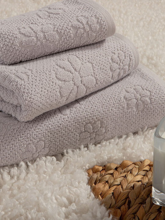 Nef-Nef Homeware Кърпа за ръце Margot 30x50см. Сив Тегло 550гр/кв.м