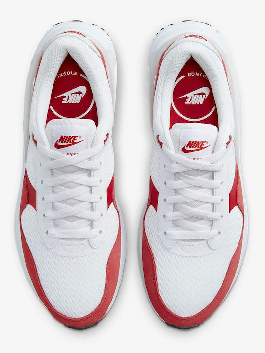 Air Max Systm Ανδρικά Sneakers White / University Red / Photon Dust DM9537-104