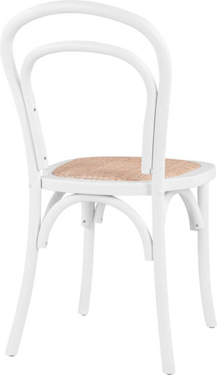 Aliyah Cafe Wooden Chair White 45x54x89cm