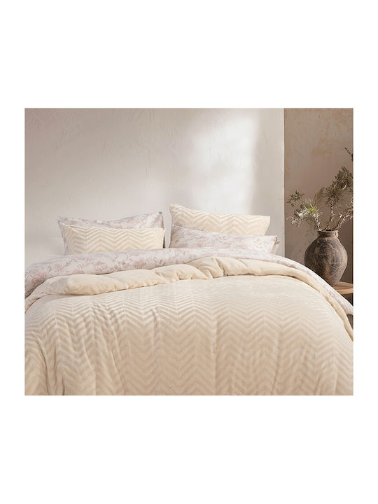 Nef-Nef Homeware Duvet Cover Set Queen with 2 Pillowcases 240x220 Carmen Ecru
