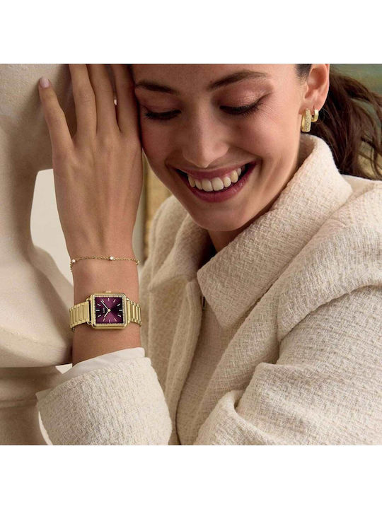 Cluse La Tetragone Women's Watch with Gold Metal Bracelet