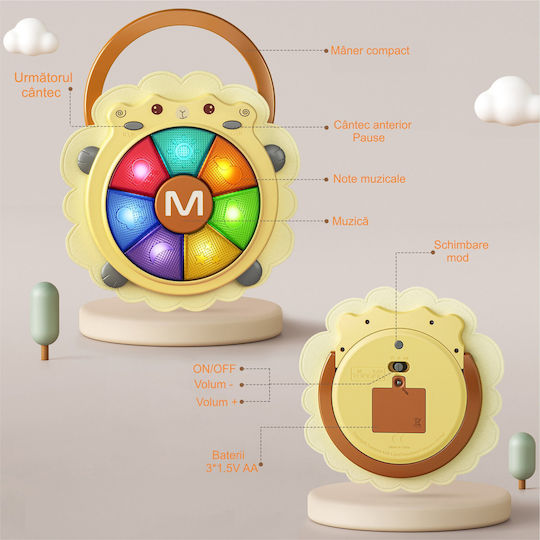 Tumama Kids Instrument Muzical cu Muzică, Lumină și Sunete pentru 12++ Luni