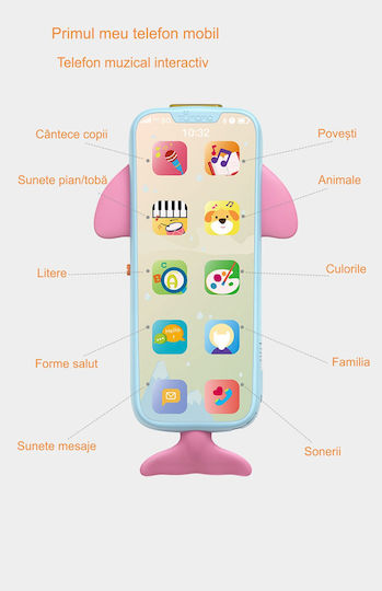 Tumama Kids Jucărie Telefon cu Muzică, Lumină și Sunete pentru 18++ Luni
