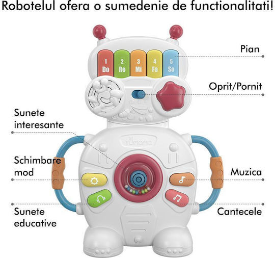 Tumama Kids Instrument Muzical cu Muzică, Lumină și Sunete pentru 18++ Luni