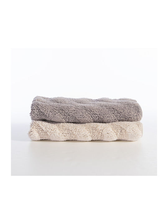Nef-Nef Homeware Non-Slip Bath Mat Cotton James Grey (110) 50x80cm