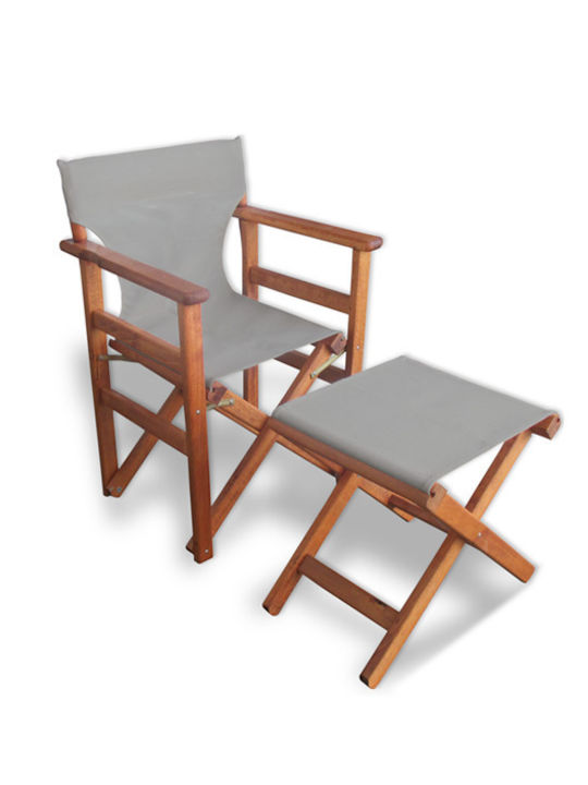 Director's Chair Wooden Grey 60x51x86cm