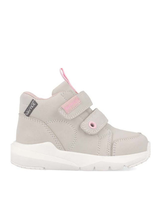Anatomisch Suede Kinderstiefeletten mit Klettverschluss Beige