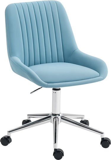 HomCom Office Chair with Adjustable Arms Blue
