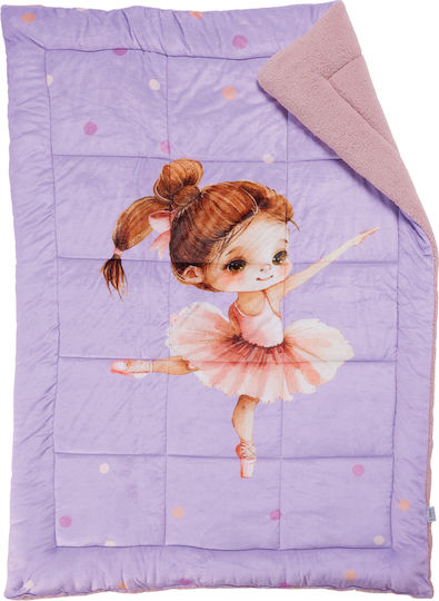 Das Home Детско завиване Единично с Холофайбърно пълнеж Cute Ballerina Pink, Purple 160x220cm Das Home Детско завиване Единично с Холофайбърно пълнеж Cute Ballerina Pink, Purple 160x220cm