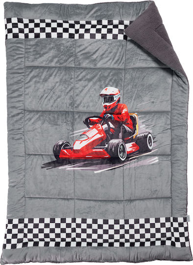 Das Home Детско завиване Единично с Холофайбърно пълнеж Racing Fun Grey 160x220cm Das Home Детско завиване Единично с Холофайбърно пълнеж Racing Fun Grey 160x220cm