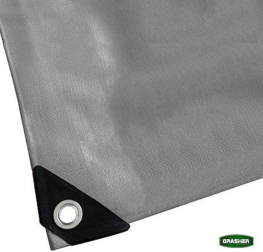Grasher Waterproof Tarpaulin 190gr/m² 8x5m. Heavy Duty Gray