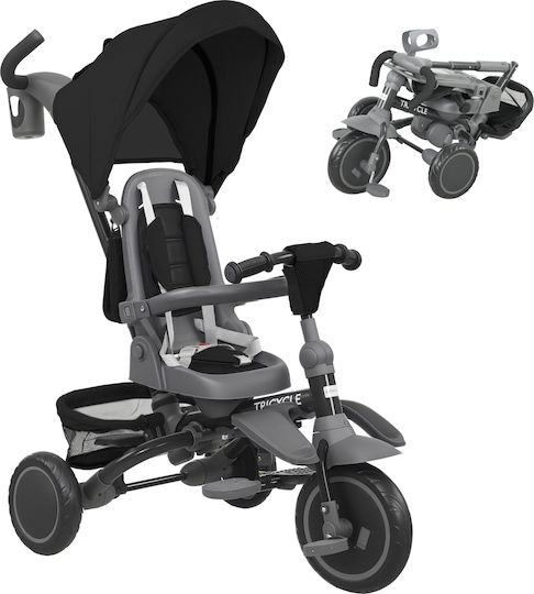 Aiyaplay Kids Tricycle Bicycle Foldable, Convertible with Parental