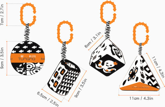 Tumama Kids Set of Rattles for 3++ Months