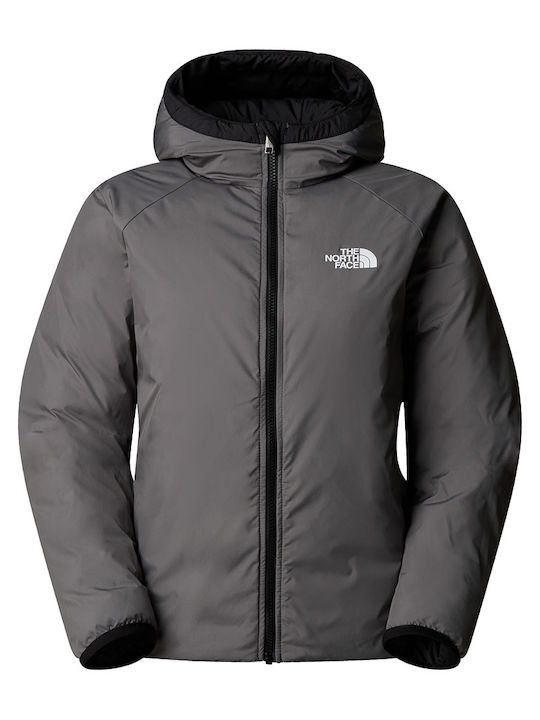 Kids' Sports Jacket Double Sided with Hood Black Reversible Perrito